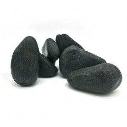 Black boulder stone