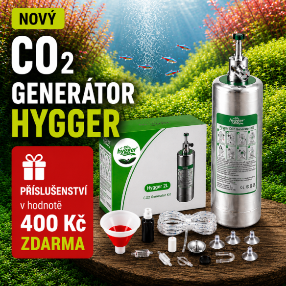 Hygger CO2 generátor s elektromagnetem + příslušenství v hodnotě 400 Kč zdarma
